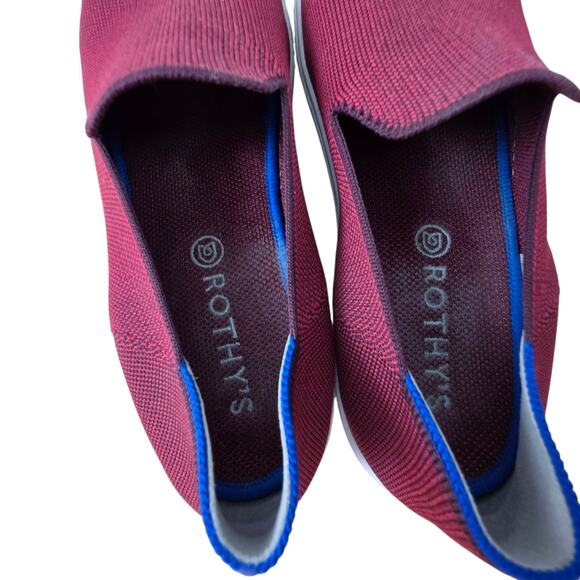 Rothy's The Sneaker Women's Size 10.5 US Red Garnet Burgundy Slip On Shoes - Picture 6 of 9